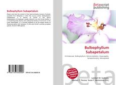 Copertina di Bulbophyllum Subapetalum