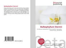 Bulbophyllum Stormii kitap kapağı