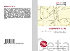 Couverture de Balekundri (K.H)