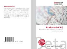 Couverture de Balekundri (K.H.)