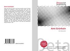Portada del libro de Amt Grünhain