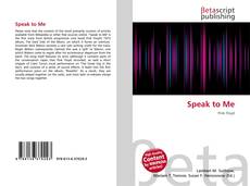 Couverture de Speak to Me