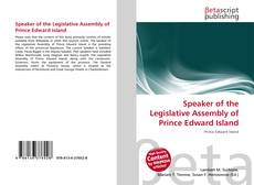 Buchcover von Speaker of the Legislative Assembly of Prince Edward Island