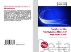 Buchcover von Speaker of the Pennsylvania House of Representatives