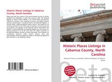 Historic Places Listings in Cabarrus County, North Carolina的封面