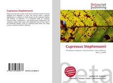 Capa do livro de Cupressus Stephensonii 