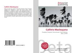 Capa do livro de Callitris Macleayana 