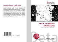 Capa do livro de Amt für Ländliche Entwicklung 