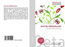 Capa do livro de Amt für Militärkunde 