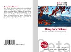 Buchcover von Dacrydium Gibbsiae