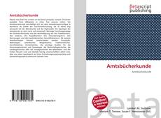 Buchcover von Amtsbücherkunde