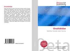 Couverture de Orsolobidae