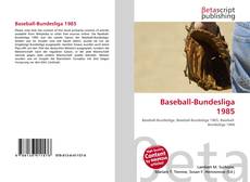 Capa do livro de Baseball-Bundesliga 1985 