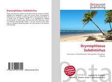 Capa do livro de Drymophloeus Subdistichus 