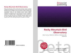 Buchcover von Rocky Mountain Bird Observatory