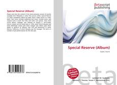 Buchcover von Special Reserve (Album)