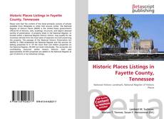 Copertina di Historic Places Listings in Fayette County, Tennessee