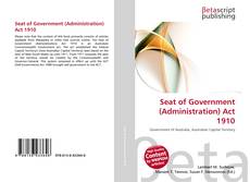 Buchcover von Seat of Government (Administration) Act 1910