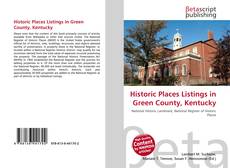 Couverture de Historic Places Listings in Green County, Kentucky