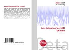 Copertina di Amtshauptmannschaft Grimma