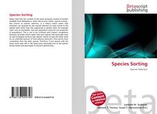 Species Sorting kitap kapağı