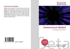Buchcover von Amtsrevisorat (Baden)