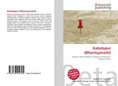 Buchcover von Kabalapur (Bharmyanatti)