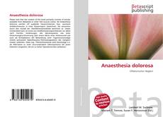 Capa do livro de Anaesthesia dolorosa 