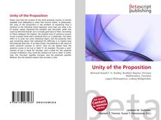 Unity of the Proposition kitap kapağı