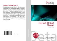 Copertina di Spectacle (Critical Theory)