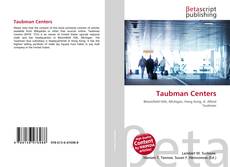 Capa do livro de Taubman Centers 