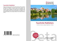 Couverture de Tauchnitz Publishers