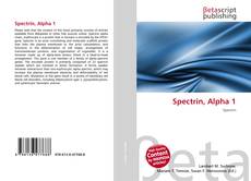 Spectrin, Alpha 1 kitap kapağı