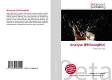 Buchcover von Analyse (Philosophie)