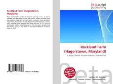 Portada del libro de Rockland Farm (Hagerstown, Maryland)