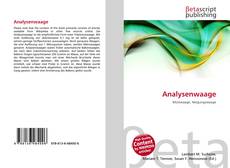 Analysenwaage kitap kapağı