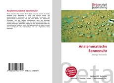 Couverture de Analemmatische Sonnenuhr