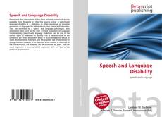 Couverture de Speech and Language Disability
