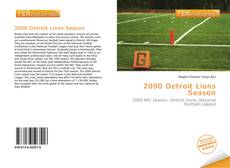 Bookcover of 2000 Detroit Lions Season