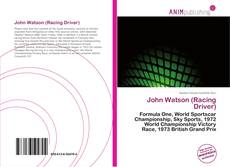 Portada del libro de John Watson (Racing Driver)