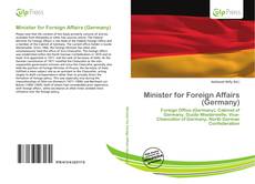 Bookcover of Minister for Foreign Affairs (Germany)