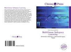 Portada del libro de Multilinear Subspace Learning