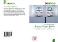 Bookcover of Carrum Railway Station