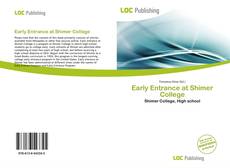 Capa do livro de Early Entrance at Shimer College 