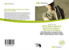 Portada del libro de 2010 Odlum Brown Vancouver Open – Women's Singles