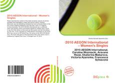 2010 AEGON International – Women's Singles的封面