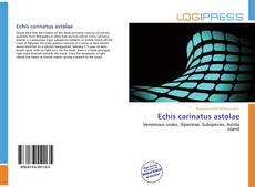 Capa do livro de Echis carinatus astolae 