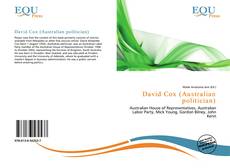 Bookcover of David Cox (Australian politician)