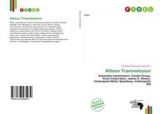 Capa do livro de Allison Transmission 