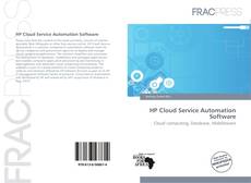 Bookcover of HP Cloud Service Automation Software